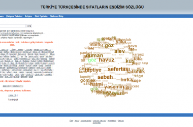 TÜBİTAK-SOBAG – 109K104 “Türkiye Türkçesi Söz Varlığında Sıfatların Eşdizimliliği -Derlem-tabanlı Bir Uygulama”